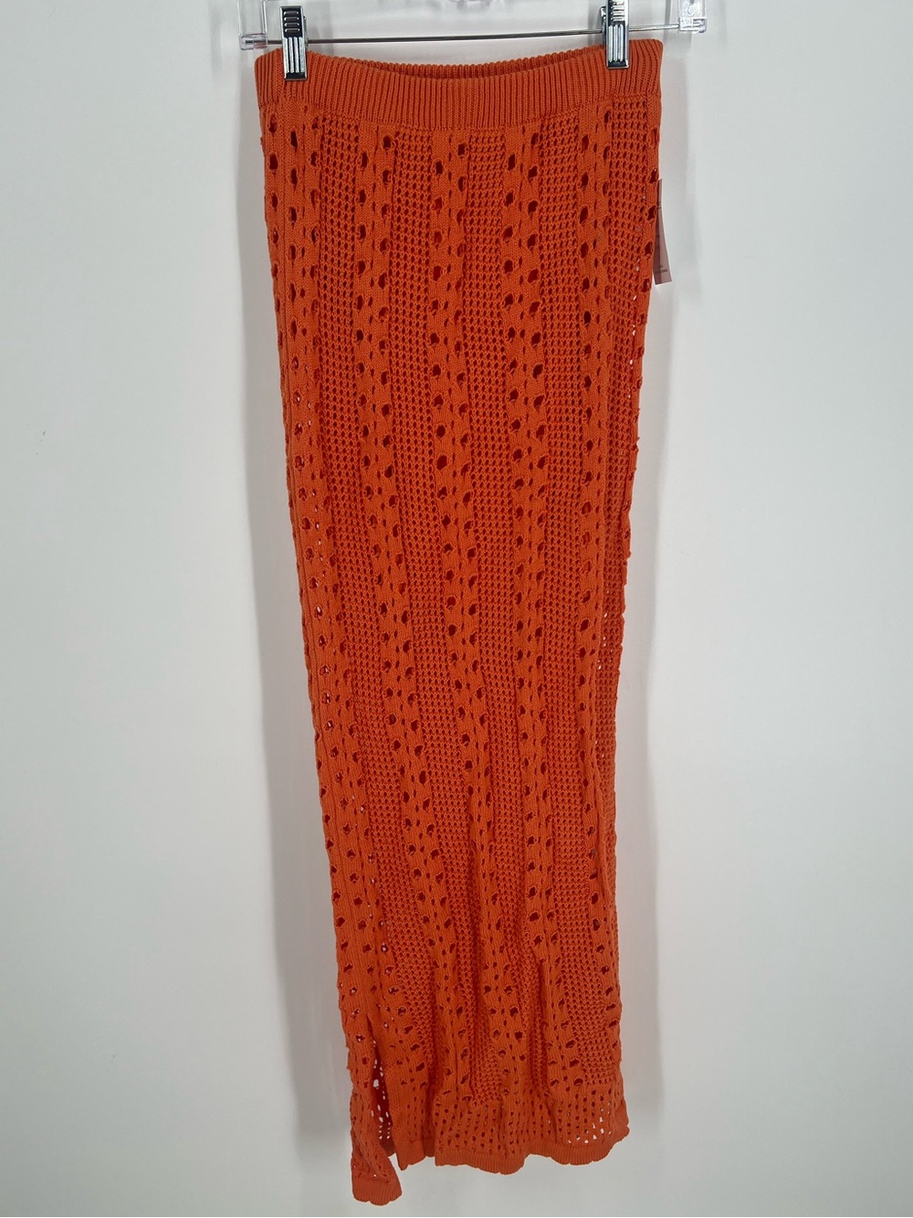 Olive & Oak Orange Crochet 2PC Halter & Maxi Skirt Set Size S NWT - Picture 7 of 13